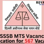 DSSSB MTS Recruitment 2024 डीएसएसएसबी में एमटीएस के 567 पदों पर निकली भर्ती