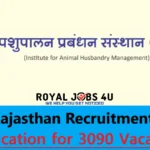 IAM Rajasthan Recruitment 2024: Notification for 3090 Vacancies
