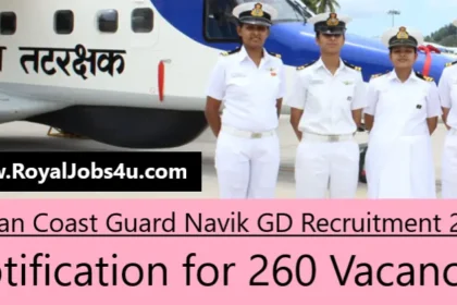 Indian Coast Guard Navik GD Recruitment 2024: Notification for 260 Vacancies