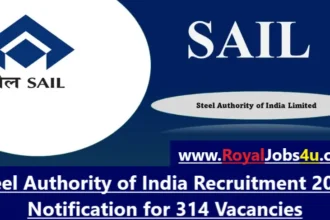 Steel Authority of India Recruitment 2024: Notification for 314 Vacancies