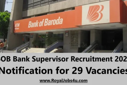 BOB Bank Supervisor Recruitment 2024 बैंक ऑफ बड़ौदा सुपरवाइजर भर्ती 2024 का नोटिफिकेशन जारी