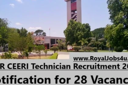 CSIR CEERI Technician Recruitment 2024: Notification for 28 Vacancies