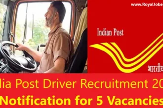 India Post Driver Recruitment 2024: Notification for 5 Vacancies