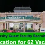 Kota University Guest Faculty Recruitment 2024: Notification, Vacancy Details, Important Dates, and Application Process!