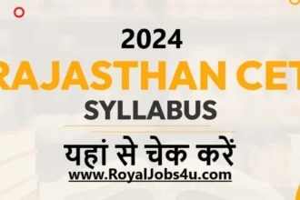 Rajasthan CET Senior Secondary Level Syllabus 2024