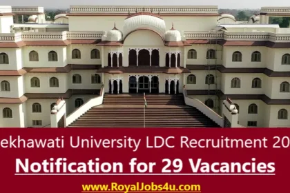 Shekhawati University LDC Recruitment 2024: Notification for 29 Vacancies
