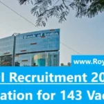 BOI Recruitment 2024: Notification for 143 Vacancies