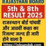 Rajasthan Board 5th 8th Result 2025