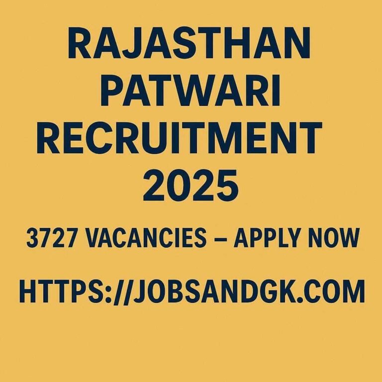 Rajasthan Patwari Recruitment 2025
