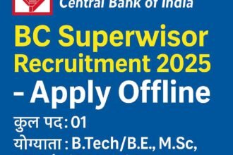 Central Bank of India BC Supervisor Recruitment 2025