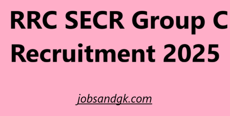 RRC SECR Group C Recruitment 2025