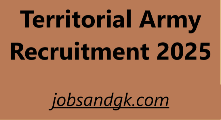 Territorial Army Recruitment 2025