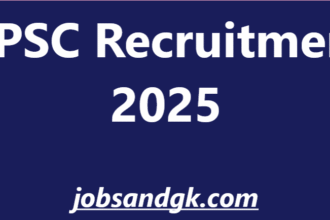 UPSC Recruitment 2025